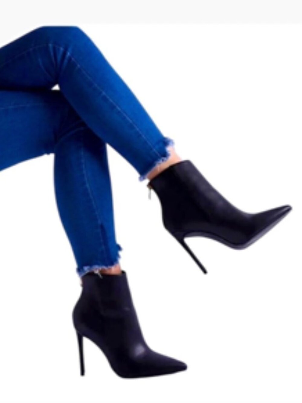 Elisabet Tang Black Heeled Ankle Booties